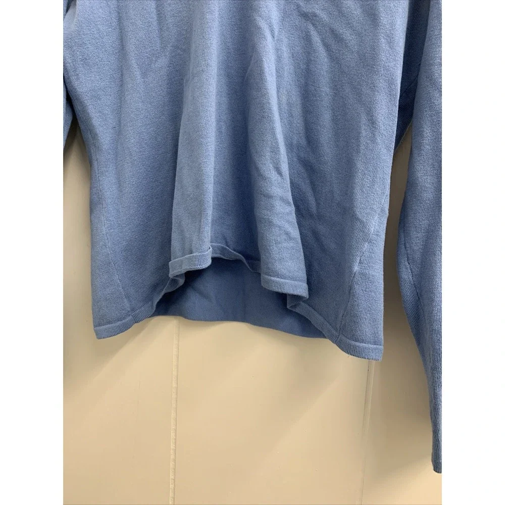 Cutter & Buck Sweater Medium‎ Pullover Unisex Womens y2k V-Neck Blue 100% Cotton
